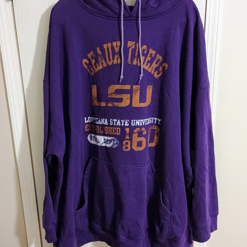Purple LSU Hoodie Sweatshirt
